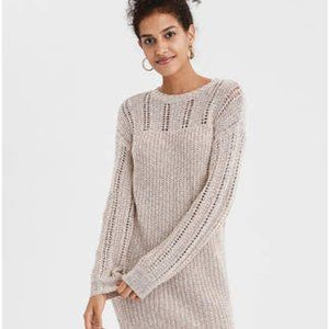 American Eagle beige sweater dress XS